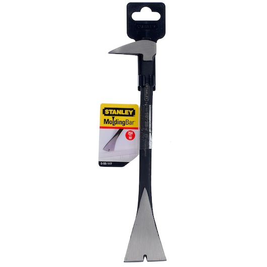 STANLEY 0-55-117 molding bar tool, metal with angled ends, product photography on white background.