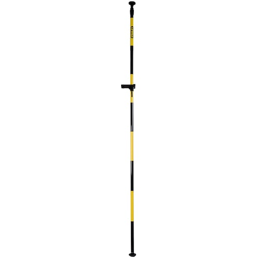 STANLEY 1-77-184 photography pole, yellow and black, shown upright on white background.