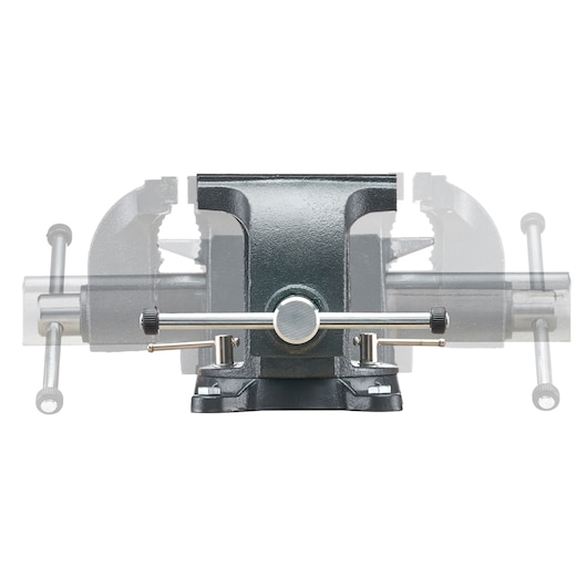 STANLEY 1-83-068 bench vise, heavy-duty, front view on white background.