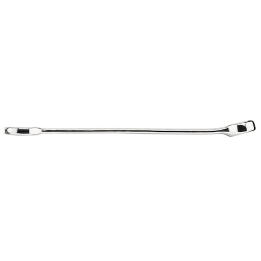 STANLEY STMT95788-0 polished steel double box end wrench, top view, tool photography.